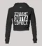 Straight Outta Loyola Women's Crop Hoodies in Black Color